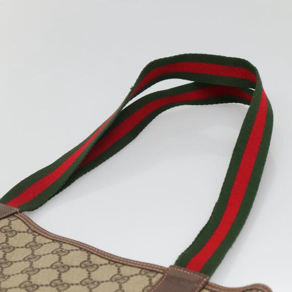 GUCCI GG Supreme Web Sherry Line Tote Bag Pvc Beige 002 123 002 123 - Picture 8 of 16